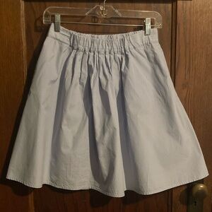 J. Crew Striped Cotton Pleated Skirt - Women's Size Small